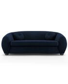 Canapé Velours Elara 3 Places bleu roi - 216x100x77 cm