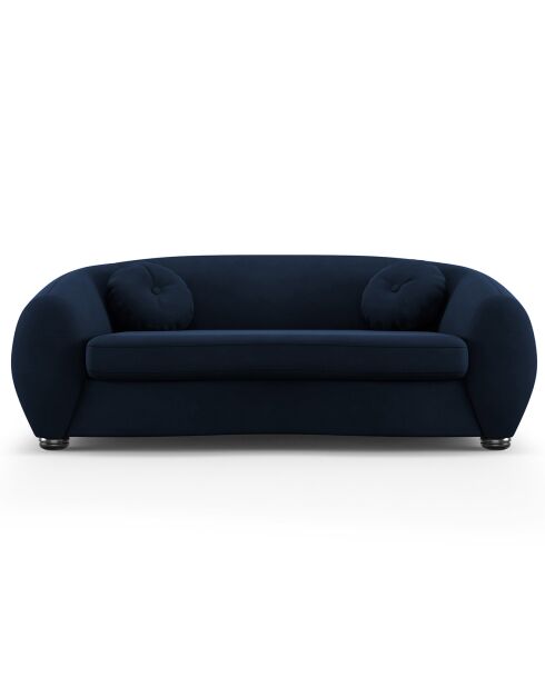 Canapé Velours Elara 3 Places bleu roi - 216x100x77 cm
