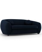 Canapé Velours Elara 3 Places bleu roi - 216x100x77 cm