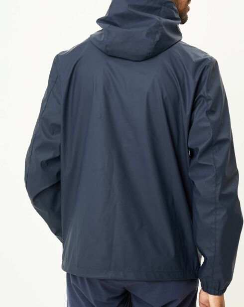Giacca blu scuro con cappuccio Rpu con fodera in rete