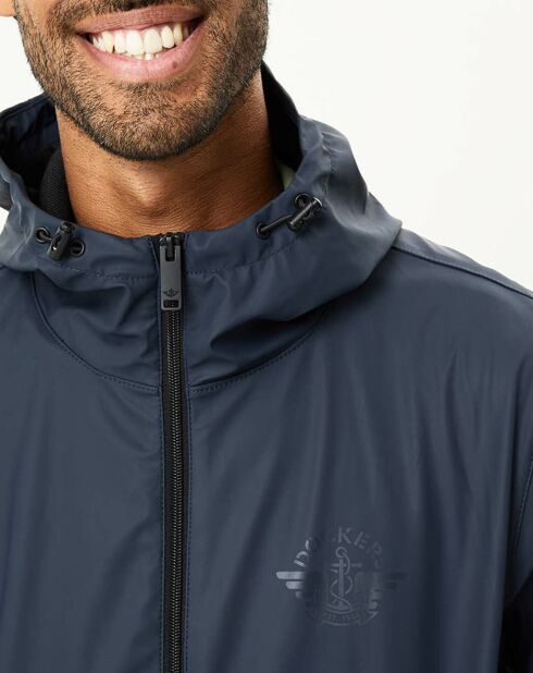 Giacca blu scuro con cappuccio Rpu con fodera in rete