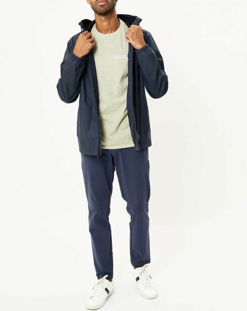 Giacca blu scuro con cappuccio Rpu con fodera in rete