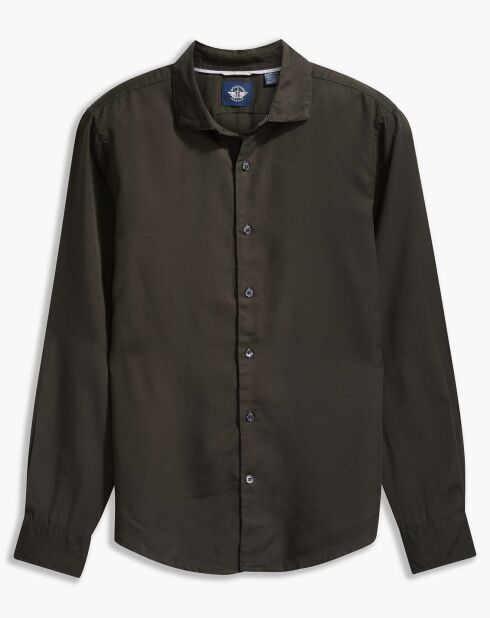 Chemise Alpha Spread Collar noire