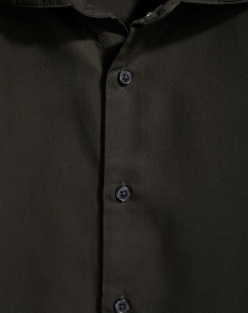 Chemise Alpha Spread Collar noire