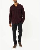 Chemise Camp Collar bordeaux