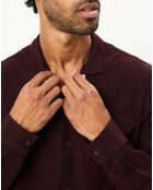 Chemise Camp Collar bordeaux