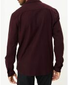 Chemise Camp Collar bordeaux