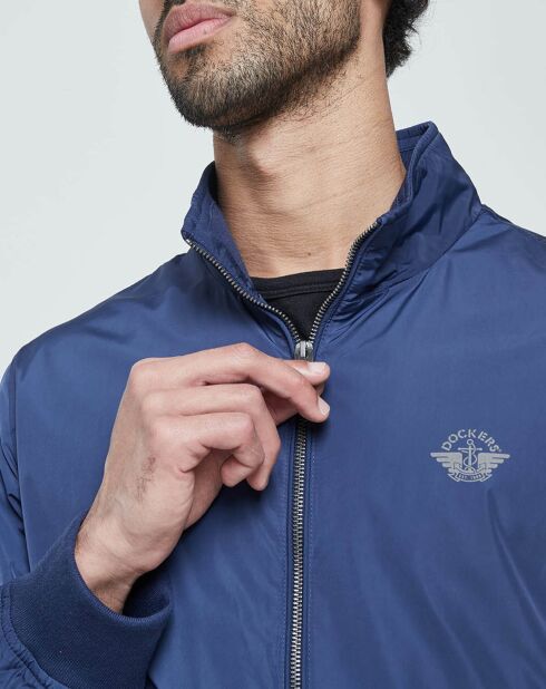 Bombers Stand Collar bleu