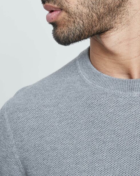 Pull Textured gris
