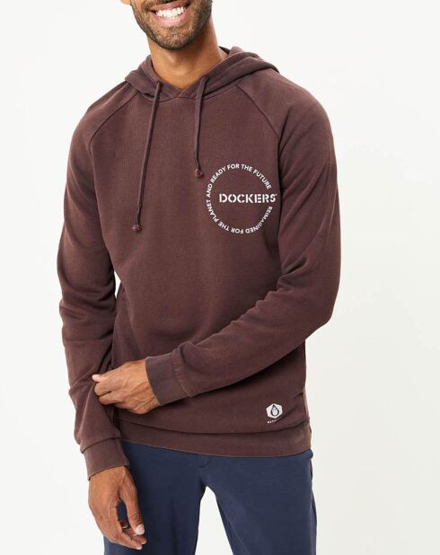 Sweat Sustainable à capuche bordeaux