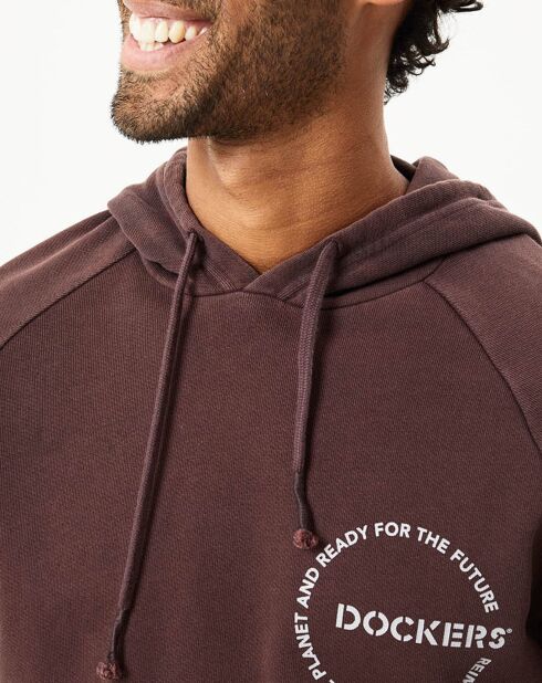 Sweat Sustainable à capuche bordeaux