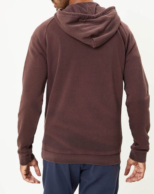 Sweat Sustainable à capuche bordeaux