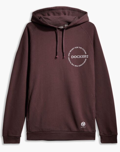 Sweat Sustainable à capuche bordeaux