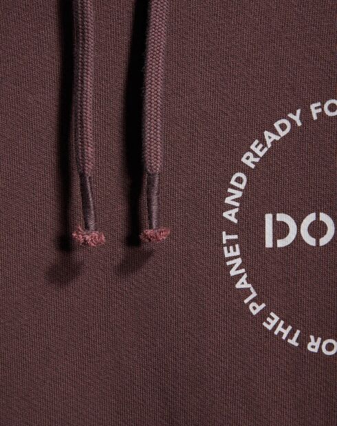 Sweat Sustainable à capuche bordeaux