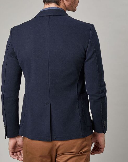 Veste Jersey Micro Oxford bleu marine