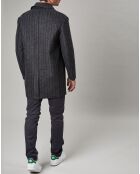 Manteau ajusté Laine Stripe gris