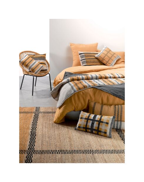 Chemin de lit Zeff Eden en Lin  ocre - 90x240 cm