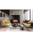 Coussin brodé Fara bronze - D. 50 cm
