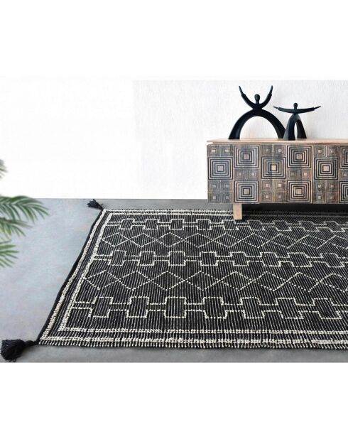 Gimie tapijt in antraciet/ivoor - 160x230 cm