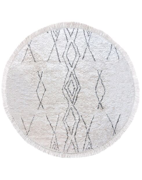 Alfombra crimble marfil/carbón - D. 160 cm