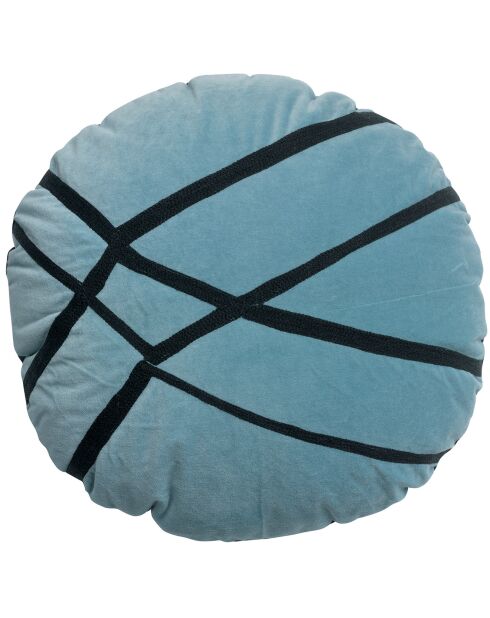 Coussin brodé en Velours Fara quartz - D. 50 cm