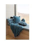 Coussin brodé en Velours Fara quartz - D. 50 cm