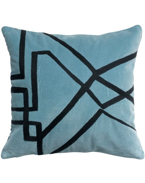 Coussin brodé en Velours Fara quartz - 45x45 cm