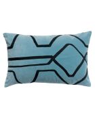 Coussin brodé en Velours Fara quartz - 40x65 cm