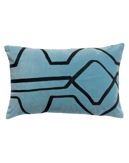 Fara geborduurd kussen van kwartsfluweel - 40x65 cm