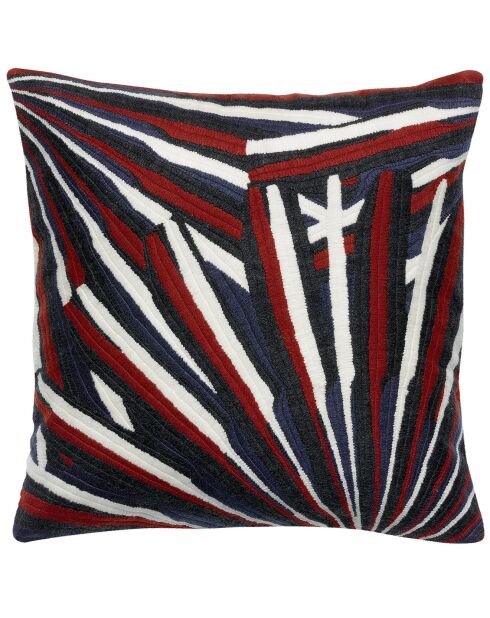 Coussin brodé Sasha rubis - 45x45 cm
