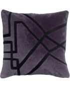 Coussin brodé Fara raisin - 45x45 cm