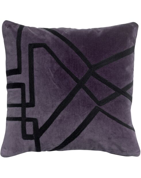Coussin brodé Fara raisin - 45x45 cm