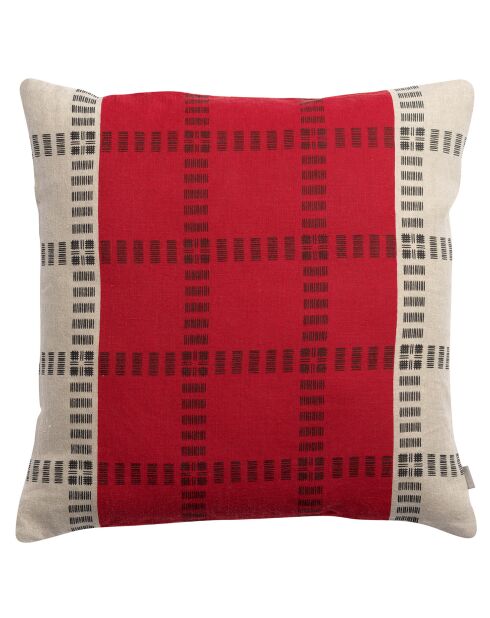 Coussin Zeff en Lin Eden groseille - 45x45 cm