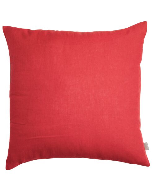 Coussin uni en Lin Zeff groseille - 45x45 cm