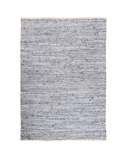 Alfombra Atlas blanca/azul - 160x230 cm