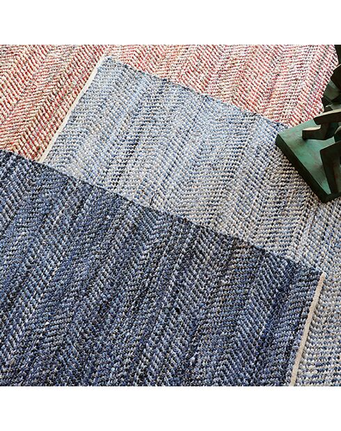 Alfombra Atlas blanca/azul - 160x230 cm