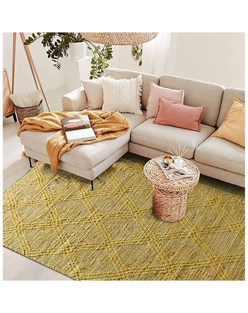 Alfombra dorada Amaya - 160x230 cm