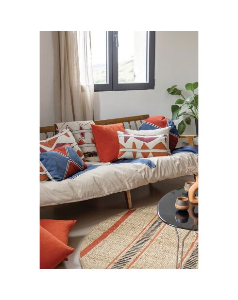 Coussin Mila rubis - D. 50 cm