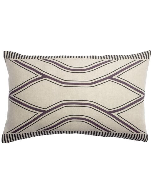 Coussin Zeff Johan en Lin raisin - 40x65 cm
