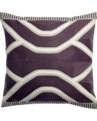 Coussin brodé Johan raisin - 45x45 cm