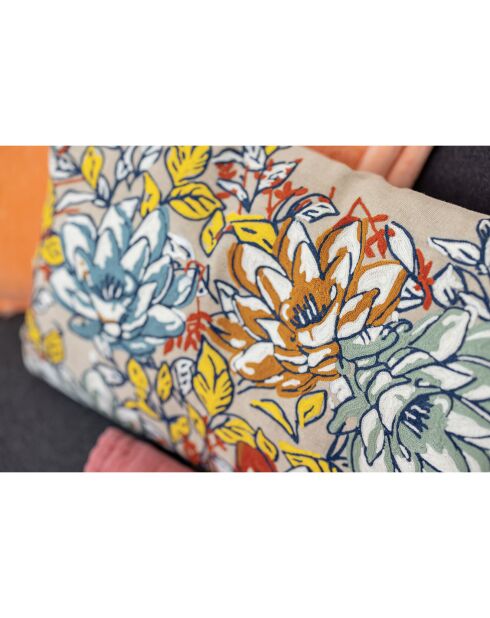 Alba geborduurd kussen veelkleurig - 40x65 cm