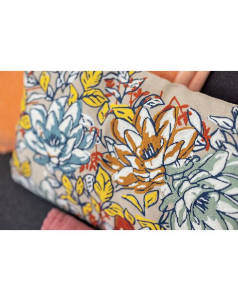 Coussin brodé Alba multicolore - 40x65 cm