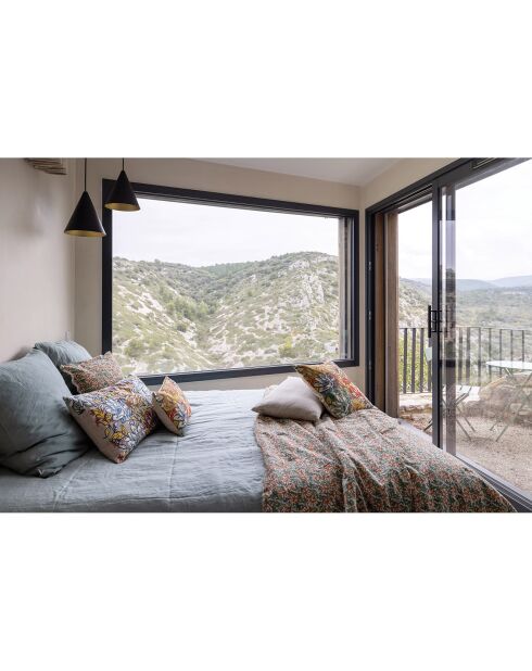 Alba geborduurd kussen veelkleurig - 40x65 cm