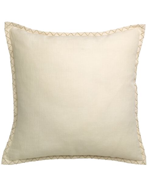 Coussin Nala  en Lin mélangé crème - 45x45 cm