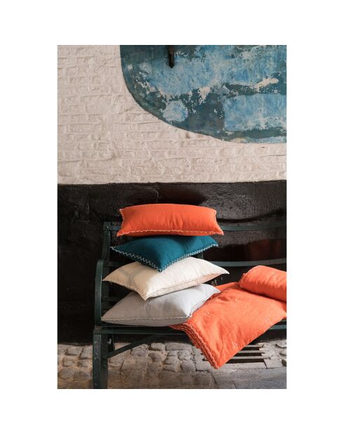 Coussin Nala  en Lin mélangé crème - 45x45 cm