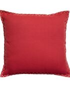 Coussin Lin mélangé Nala groseille - 45x45 cm