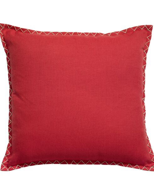 Coussin Lin mélangé Nala groseille - 45x45 cm