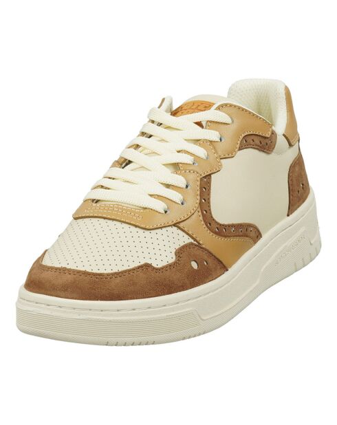 Sneakers en Cuir Bia marron/beige