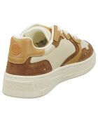 Sneakers en Cuir Bia marron/beige