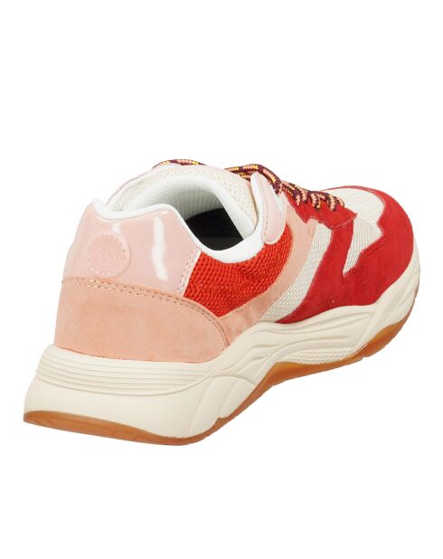 Sneakers Taboo saumon/rouge/blanc